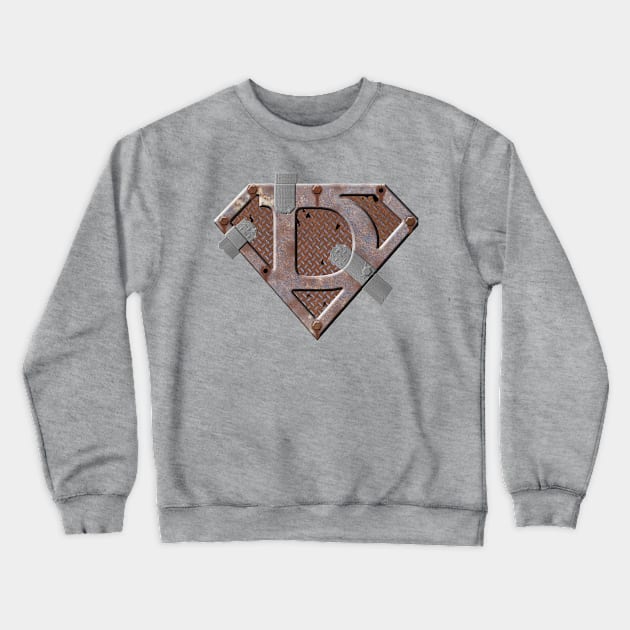 Old SuperDad Crewneck Sweatshirt by krisk9k